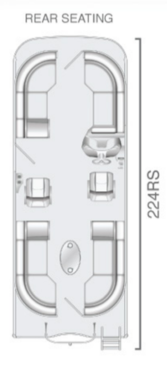 2022 SOUTH BAY 224 RS TWIN - Grey/Black Rail